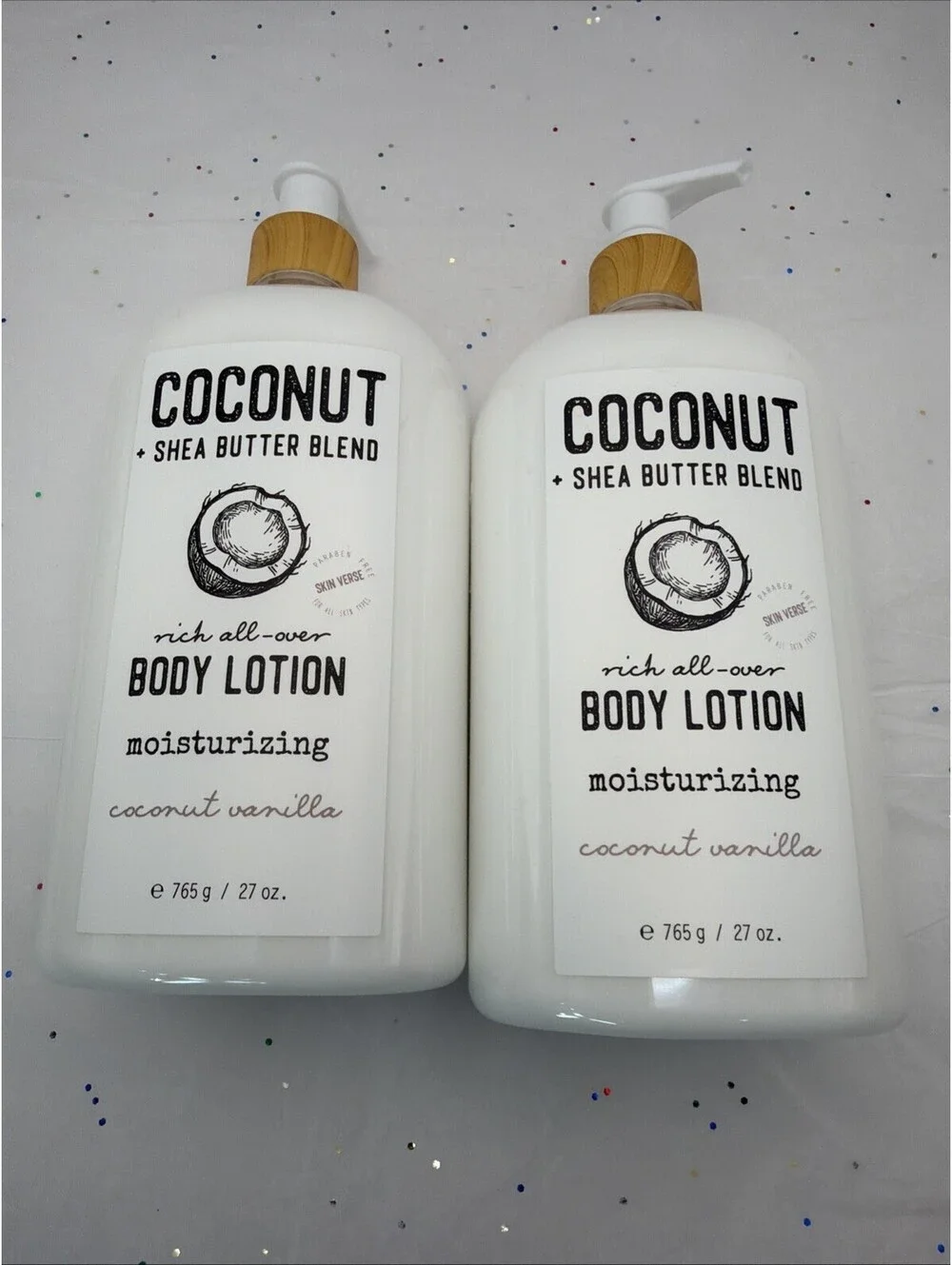 Home & Body Coconut Shea Butter Lotion 2 Pack 27oz Coconut Vanilla Body Cream